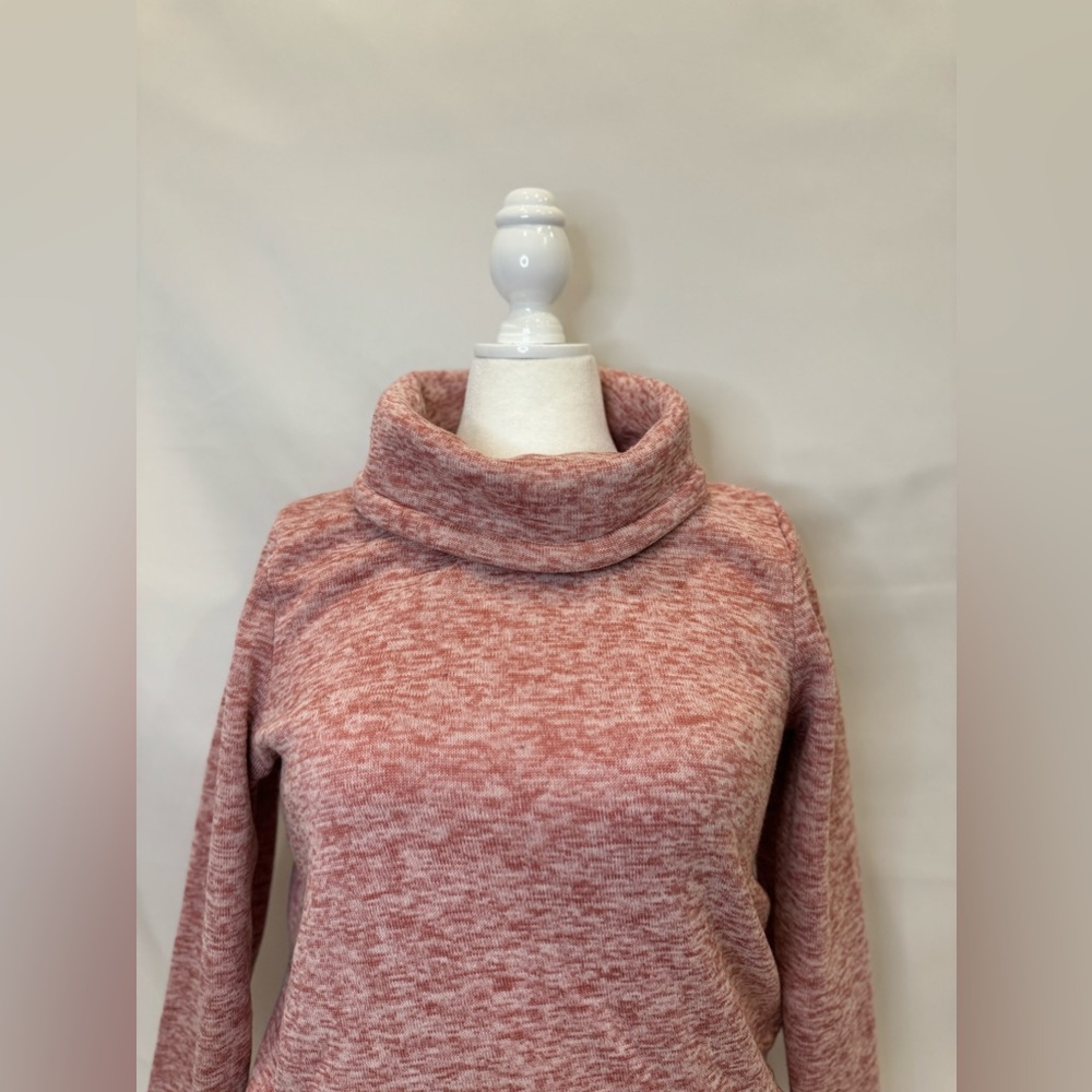 Red Cowl-neck Fleece Tunic - Picture 3 of 6